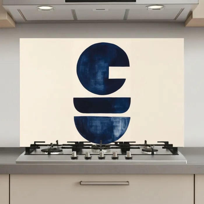 Vormen - Blauw - Abstract keuken achterwand spatscherm klein -3d_website