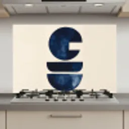 Vormen - Blauw - Abstract keuken achterwand spatscherm klein -3d_website