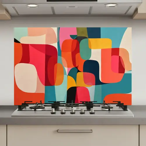 Vormen - Kleurrijk - Abstract - Vlakken keuken achterwand spatscherm klein -3d_website