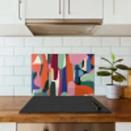 Vormen - Ritmisch - Kleuren - Abstract keuken achterwand spatscherm klein -sfeer2