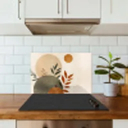Vormen - Rond - Bladeren - Beige keuken achterwand spatscherm klein -sfeer2