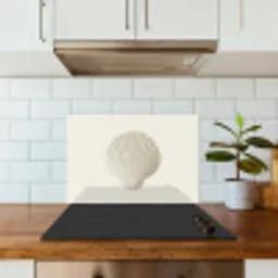 Schelp - Minimalistisch - Wit keuken achterwand spatscherm klein -sfeer2