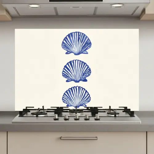 Schelpen - Blauw - Patroon keuken achterwand spatscherm klein -3d_website