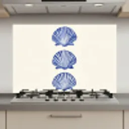 Schelpen - Blauw - Patroon keuken achterwand spatscherm klein -3d_website