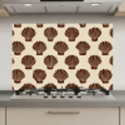 Schelpen - Bruin - Patroon keuken achterwand spatscherm klein -3d_website