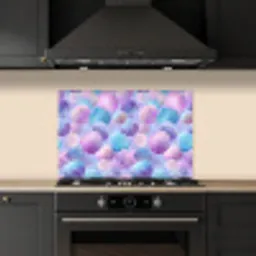 Schelpen - Paars - Blauw - Patroon keuken achterwand spatscherm klein -sfeer1