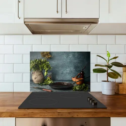 Stilte voor het Koken keuken achterwand spatscherm klein -sfeer2