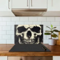 Schedel - Kettingen - Rood keuken achterwand spatscherm klein -sfeer2
