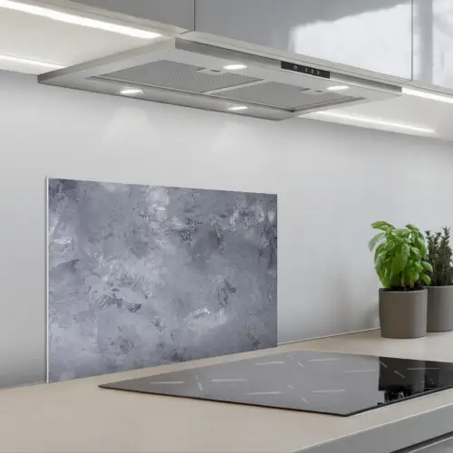 Leisteen - Beton - Retro - Structuren - Grijs - Rustiek keuken achterwand spatscherm klein -3d_schuin