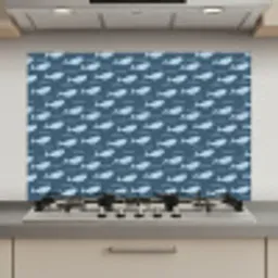 Klein - Oceaan - Golven - Blauw keuken achterwand spatscherm klein 900 -3d_website