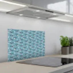 Klein - Oceaan - Walvis - Zeester keuken achterwand spatscherm klein 900 -3d_schuin