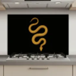 Slang - Minimalistisch - Goud keuken achterwand spatscherm klein -3d_website