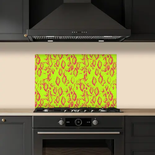 Slang - Neon - Groen - Roze keuken achterwand spatscherm klein 900 -sfeer1