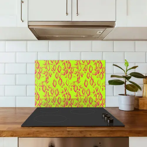 Slang - Neon - Groen - Roze keuken achterwand spatscherm klein 900 -sfeer2