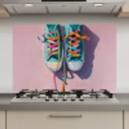 Sneakers - Veters - Kleurrijk - Schaduw keuken achterwand spatscherm klein -3d_website