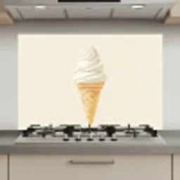 Softijs - Hoorntje - Wit keuken achterwand spatscherm klein -3d_website