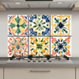 Spaans - Tegels - Keramiek - Bloemen keuken achterwand spatscherm klein -3d_website