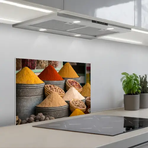 Specerijenmarkt Impressie keuken achterwand spatscherm klein -3d_schuin