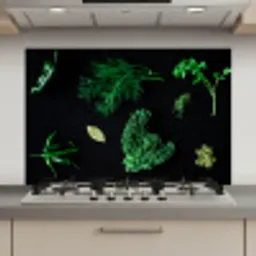 Specerijen en kruiden op zwarte achtergrond keuken achterwand spatscherm klein -3d_website