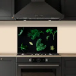 Specerijen en kruiden op zwarte achtergrond keuken achterwand spatscherm klein -sfeer1