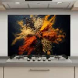 Specerijen - Explosie - Oranje keuken achterwand spatscherm klein -3d_website