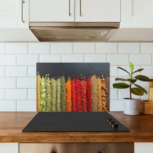 Specerijen - Kruiden - Banen - Regenboog keuken achterwand spatscherm klein -sfeer2