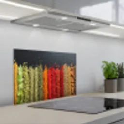 Specerijen - Kruiden - Banen - Regenboog keuken achterwand spatscherm klein -3d_schuin