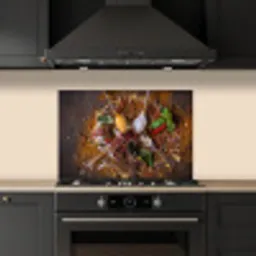 Specerijen - Kruiden - Lepels - Zout - Bruin - Keuken keuken achterwand spatscherm klein -sfeer1