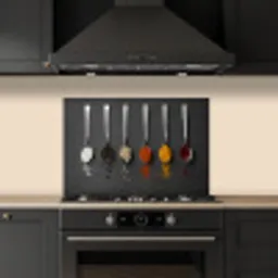 Specerijen - Lepels - Tafel - Rustiek - Kruiden keuken achterwand spatscherm klein -sfeer1