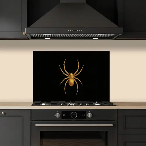 Spin - Goud - Minimalistisch - Poten keuken achterwand spatscherm klein -sfeer1
