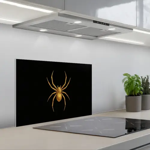 Spin - Goud - Minimalistisch - Poten keuken achterwand spatscherm klein -3d_schuin