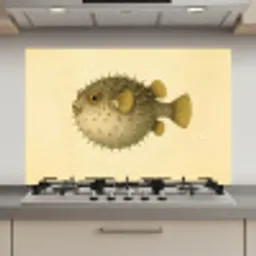 Stekels - Vis - Opgeblazen - Bruin keuken achterwand spatscherm klein -3d_website