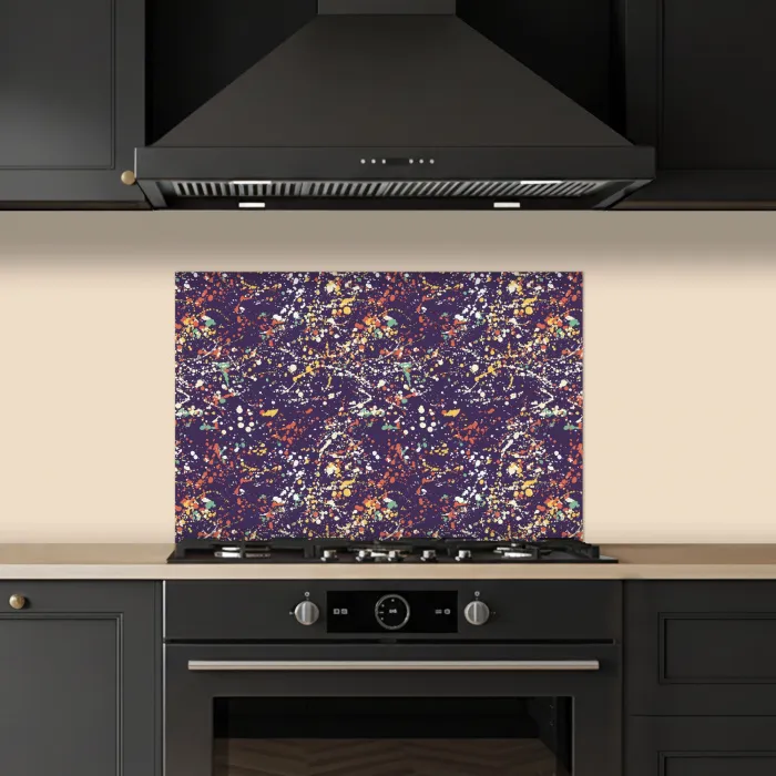 Spat - Abstract - Stippen keuken achterwand spatscherm klein 900 -sfeer1