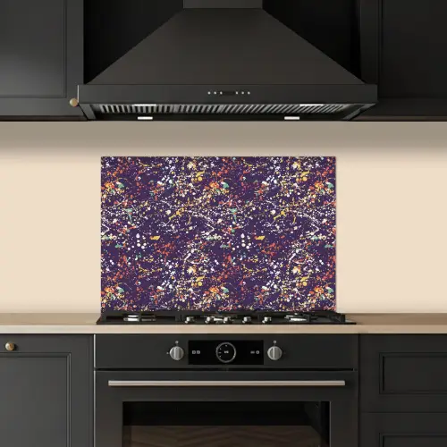 Spat - Abstract - Stippen keuken achterwand spatscherm klein 900 -sfeer1