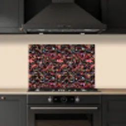 Spat - Abstract - Waterverf - Zacht keuken achterwand spatscherm klein 900 -sfeer1