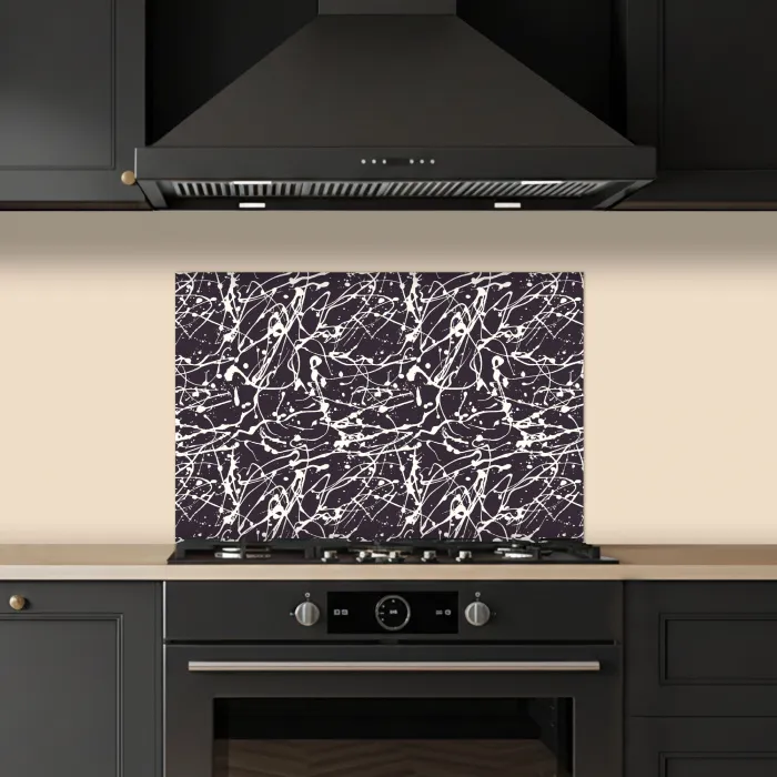 Spat - Waterverf - Wit keuken achterwand spatscherm klein 900 -sfeer1