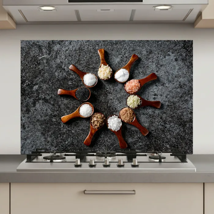 Lepel - Kruiden - Specerijen - Keuken - Industrieel keuken achterwand spatscherm klein -3d_website