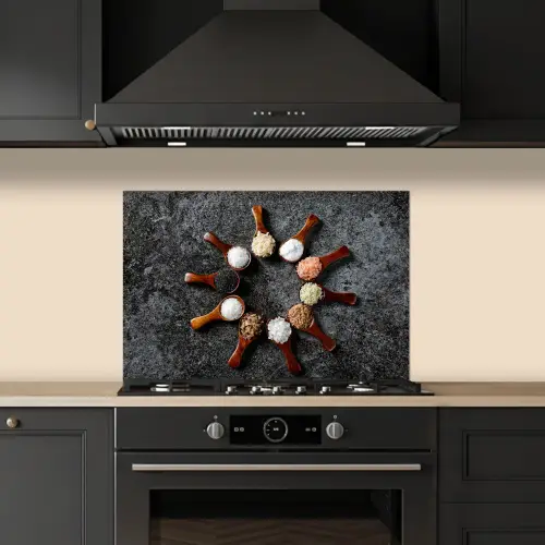 Lepel - Kruiden - Specerijen - Keuken - Industrieel keuken achterwand spatscherm klein -sfeer1