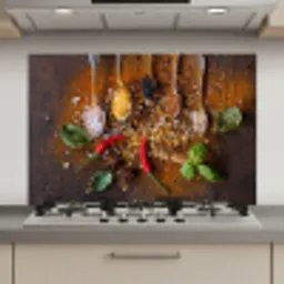 Lepels - Kruiden - Chilipeper - Specerijen - Zout keuken achterwand spatscherm klein -3d_website