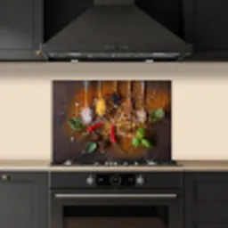 Lepels - Kruiden - Chilipeper - Specerijen - Zout keuken achterwand spatscherm klein -sfeer1