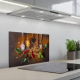 Lepels - Kruiden - Chilipeper - Specerijen - Zout keuken achterwand spatscherm klein -3d_schuin