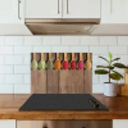 Lepels - Kruiden - Hout keuken achterwand spatscherm klein -sfeer2