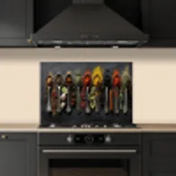 Lepels - Specerijen - Kaneel - Chili keuken achterwand spatscherm klein -sfeer1
