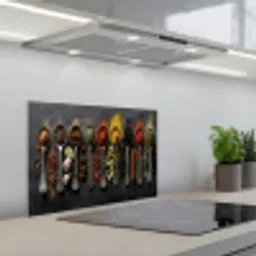 Lepels - Specerijen - Kaneel - Chili keuken achterwand spatscherm klein -3d_schuin