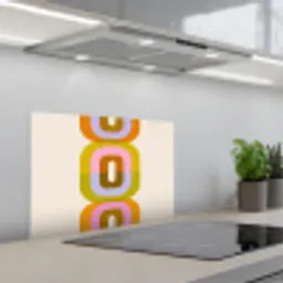 Stapel - Vormen - Geblokt - Oranje keuken achterwand spatscherm klein -3d_schuin