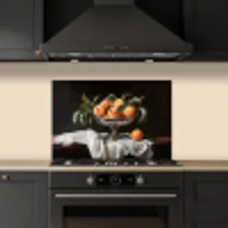 Stilleven - Perziken - Vintage keuken achterwand spatscherm klein -sfeer1