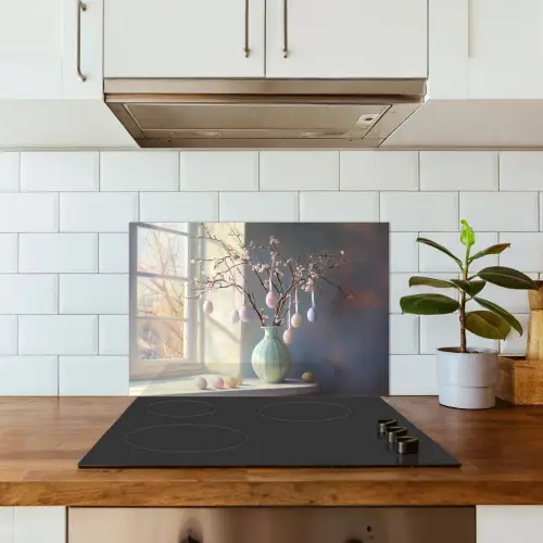 Stilleven - Vaas - Paastak keuken achterwand spatscherm klein -sfeer2