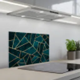 Stenen - Goud - Luxe - Patronen - Abstract keuken achterwand spatscherm klein -3d_schuin