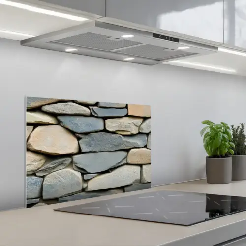 Stenen - Rustiek - Grijs keuken achterwand spatscherm klein -3d_schuin