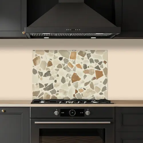 Stenen - Terrazzo - Decoratie - Tegels keuken achterwand spatscherm klein -sfeer1